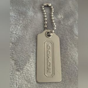 Authentic Coach Silver Metal Bag Keycharm